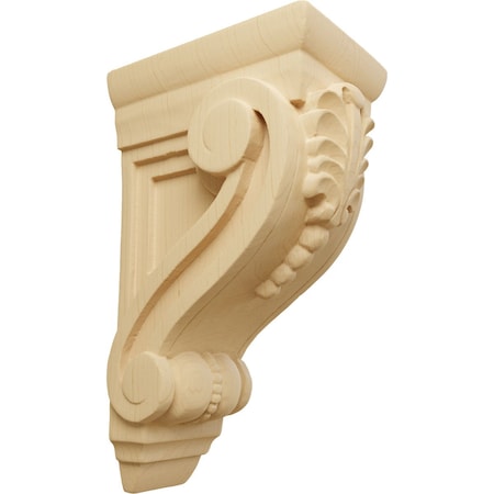 Ekena Millwork 2 5/8"W x 3 3/4"D x 6 5/8"H Small Fig Leaf Corbel, Alder COR02X03X06FIAL